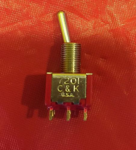 5 Pieces NEW C&amp;K 7201 Miniature Toggle Switch DPDT On - On 2A-250VAC 5A-120VAC