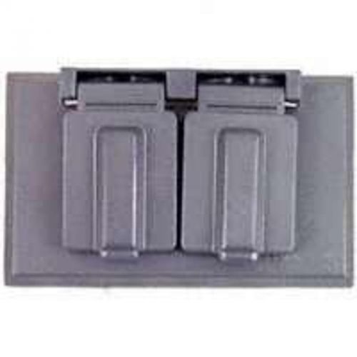 Weatherproof Outlet Cover, 4.57&#034; L x 2.81&#034; W x 0.55&#034; T, Gray, Metal S989-SP Gray