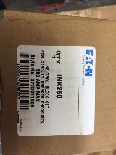 Eaton INK250 Neutral Block Kit NIB 250 Amp