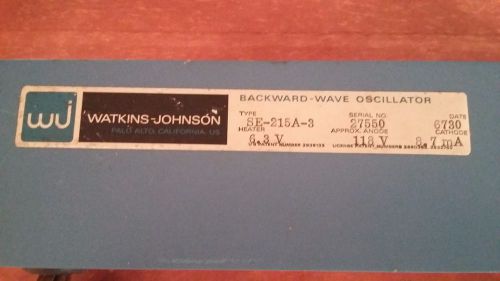 Watkins Johnson SE-215A-3 backward wave oscillator for HP equipment etc