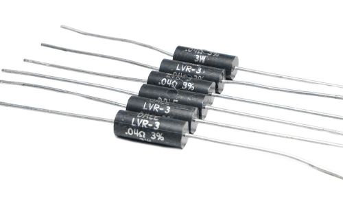 Dale LVR-3 Precision Current Sense Wirewound Resistors .04?,  3% ,  3W  x 6pcs.