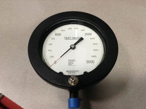 Ashcroft test gauge 0-3000 psi 6&#034; dial excellent condition 1/2&#034; npt for sale