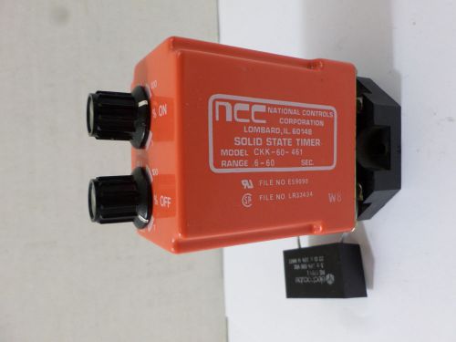 Used ncc ckk-60-461 solid state timer .6-60 sec 120 vac 50/60hz w/ electrocube for sale
