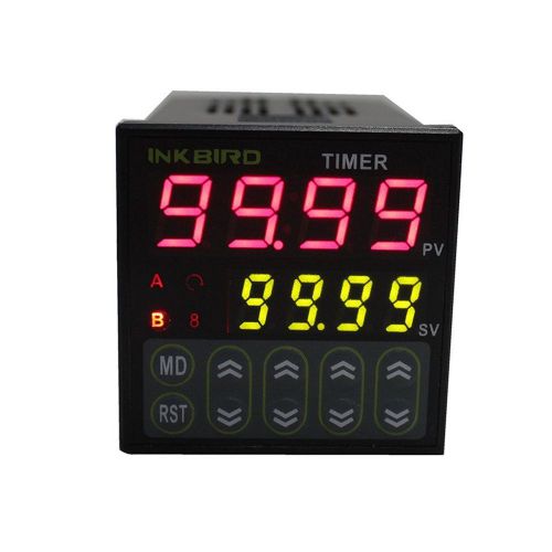 Inkbird digital twin timer relay time delay relay switch 110-220v black idt-e2rh for sale