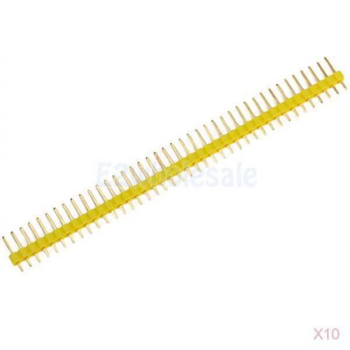 10pcs 40 pins male straight single row pin header strip for pcb diy component for sale