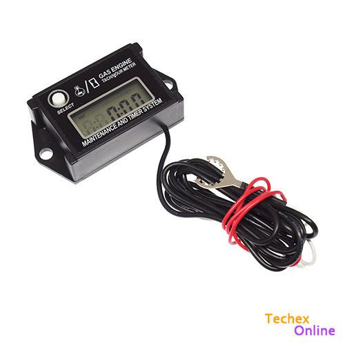 Tachometer max rpm recall lcd display go kart tach hour meter digital waterproof for sale