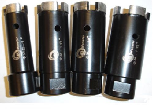 4 pc Set of Monster Dry/Wet Diamond Core Bits  1&#034;, 1-1/4&#034;, 1-3/8&#034; and 1-1/2&#034;
