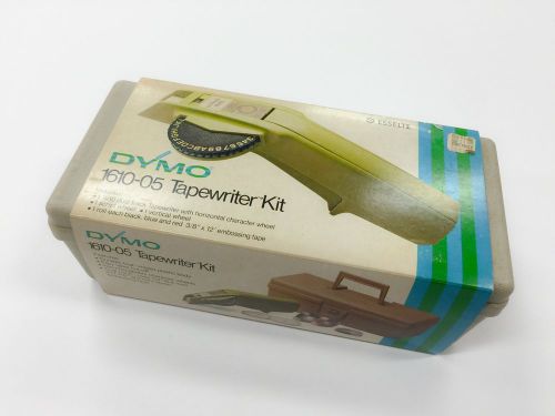 Dymo 1610-05 vintage label maker tape writer kit new in box with case &amp; spools for sale