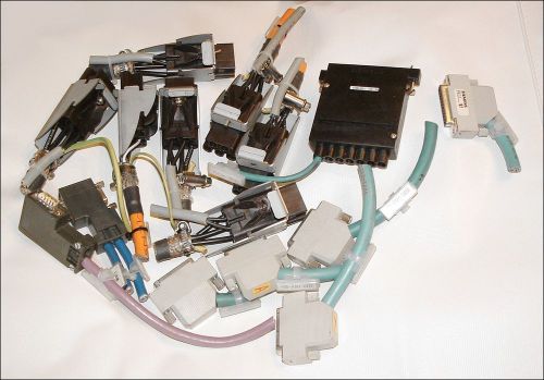15@ ASSORTED SIEMEN CABLE CONNECTORS ~ 6fx2006-1ba01-f ~ Profibus-DP &amp; LUTZE