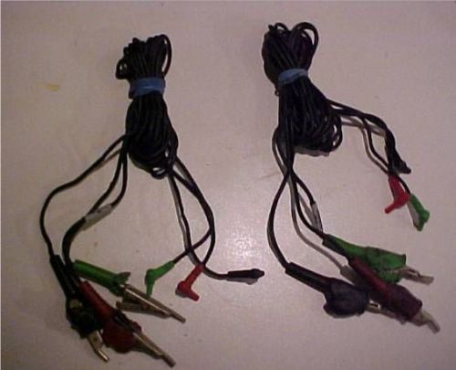 Lot of 2 3M Dynatel 950ADSL2 Leads Cable Set Red, Black &amp; Green - Work - As Is