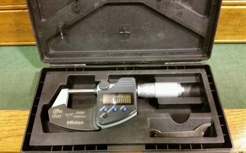 NO RESERVE MITUTOYO  O.D. MICROMETER Electronic Coolant Proof. 293-344: 0&#034;-1&#034;