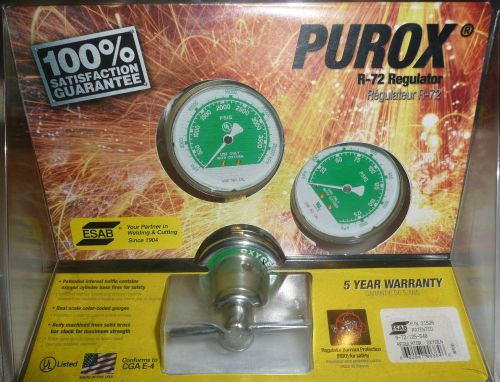 Esab purox r-72 regulator-oxygen -p/n 21528 for sale