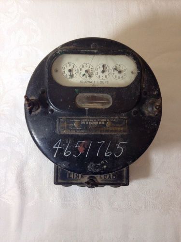 Vintage Westinghouse Type OA Watthour Antique Electric Utility Iron Power Meter