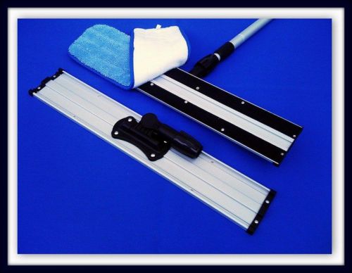 12 New 18&#034; Aluminum Flat Mop Head with Velcro Strips