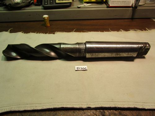 (#5170C) Resharpened USA Made 1-17/32 Inch Morse Taper Shank Drill