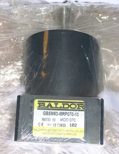 BALDOR, SERVO GEARBOX, GBSM63-MRP070-10, SLIGHTLY USED