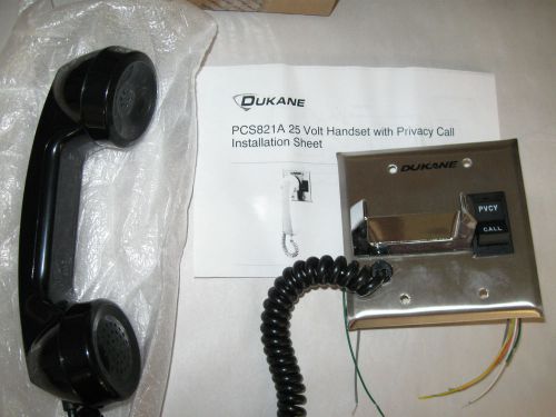 New Dukane PCS821A Telephone Handset Intercom Call-In Station, 25V