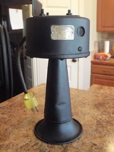 Vintage Schwarze 110 volt Warning Alarm Horn Siren-Works