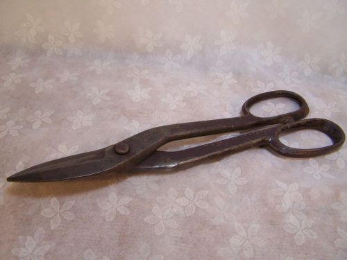 Worth&#039;s Tin Snips Shears Scissors Metal Working Tool Cutting  Vintage 12 inch