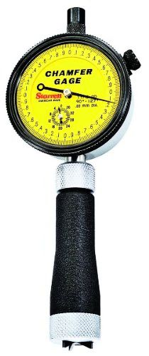 Starrett 686m-1z millimeter reading external chamfer gauge w/ yellow dial, for sale
