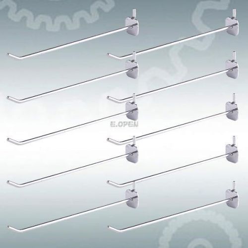 10x shop style shelf hangers peg board slatwall slat wall assortment hooks 7.5&#034; for sale