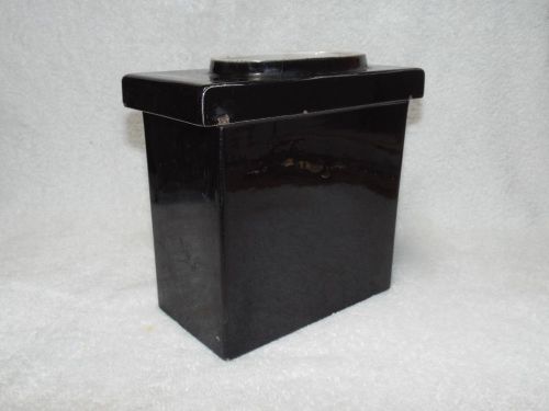 Vintage HALL Porcelain Soda Fountain CONTAINER CANISTER ONLY (black &amp; white)