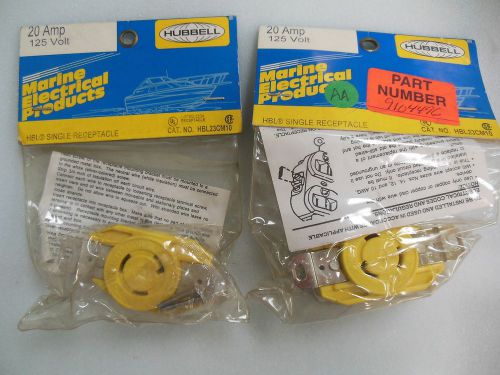 Hubbell HBL23CM10 H.D. Marine Single Receptacle Twist Lock (LOT OF 2)