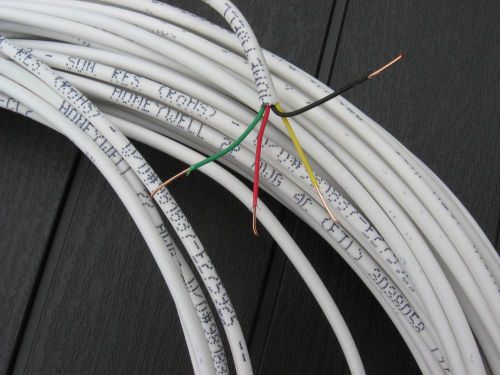 122&#039; White Access Control Security Alarm Cable Wire 22/4 22AWG