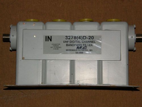 Microwave Filter Company UHF Digital Channel Bandpass Filter 3278(4)D - 20 TV