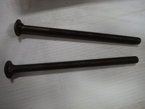 1/2-13 x 8&#034; carriage bolt with 6&#034; of thread (2pcs) plain for sale