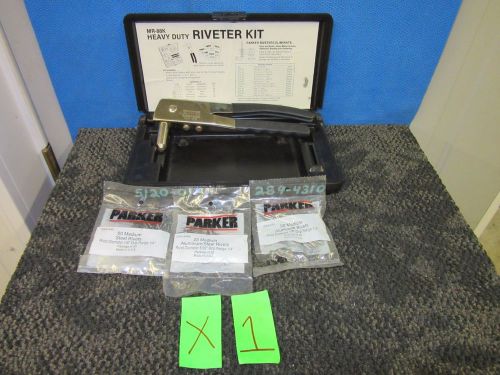 Parker mr88 riveter tool kit slim nose aluminum steel 1/8&#034; 5/32&#034; 3/16&#034; military for sale