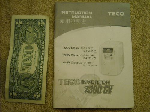 TECO 7300 CV inverter manual