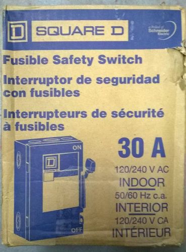 SQUARE D CD211NCP Fusible Safety Switch 30A 120/240V AC 50/60 Hz Indoor