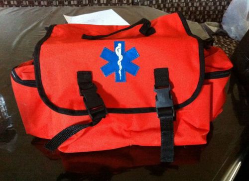 Orange First Responder Bag  EMT EMS Star Of Life Bag
