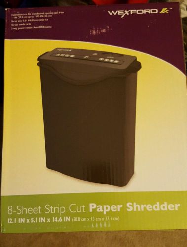 WEXFORD 8 SHEET STRIP CUT PAPER SHREDDER