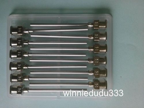 New 12 pcs 1.5&#034; 14g blunt stainless steel dispensing syringe needle tips for sale