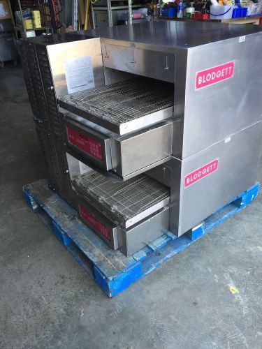 Double stack blodgett mt1828g conveyor, gas pizza oven... for sale