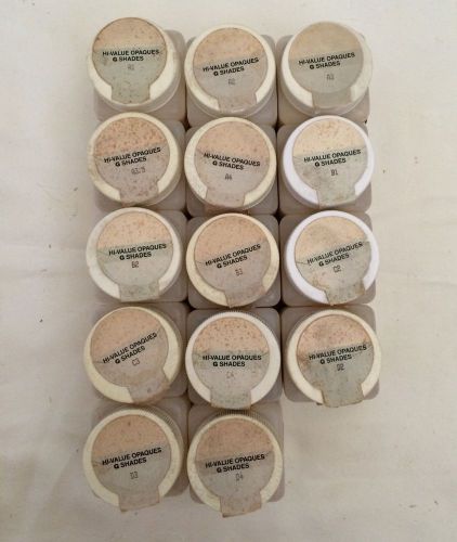 Ceramco II, Hi-value Opaque G Shades, Used, 14 Containers