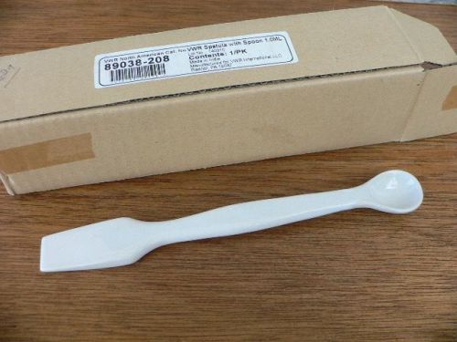 Nib vwr porcelain dual spatula spoon 1 ml~8&#034;~glazed~89038-208 for sale