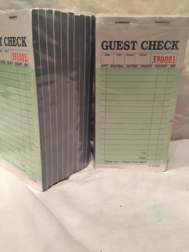 20 Packs (1000) 2-Part GUEST CHECKS Carbonless Restaurant Receipt  CT-G7000
