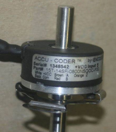 Accu-coder model 15t thru-bore style 8mm accucoder -14sf-0800n5qoc-f00 encoder for sale