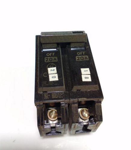 General electric 20 amp 2 pole 120/240v circuit breaker u0633 e-11592 thql for sale