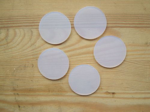 5 pcs. x Silicone Rubber Discs 45mm x 2mm Thk Sheet