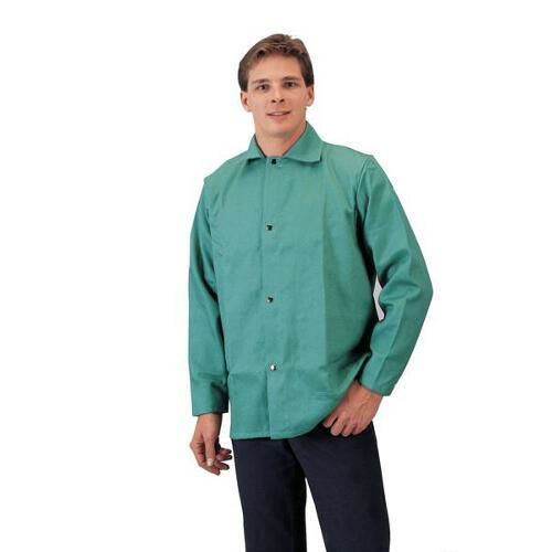 Tillman 6230 30&#034; 9 oz. green fr cotton welding jacket, medium for sale