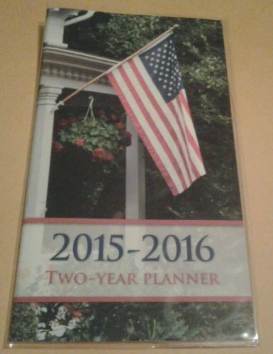 2015 - 2016 FLAG 2 YEAR PLANNER ~ SIZE : 3.5&#034; x 6.2&#034; * 48 PAGES *
