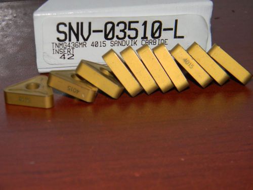 Sandvik #SNV-03510-L TNMG 436MR 4015 Carbide Turning Inserts