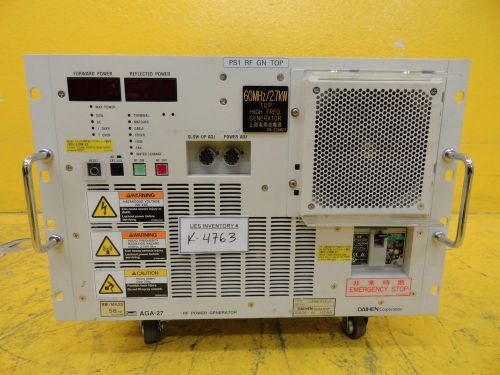 Daihen AGA-27C-V RF Generator TEL 3D80-000825-V3 Tested Not Working As-Is