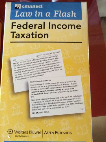 Law In  Flash Card Federal Income Taxation