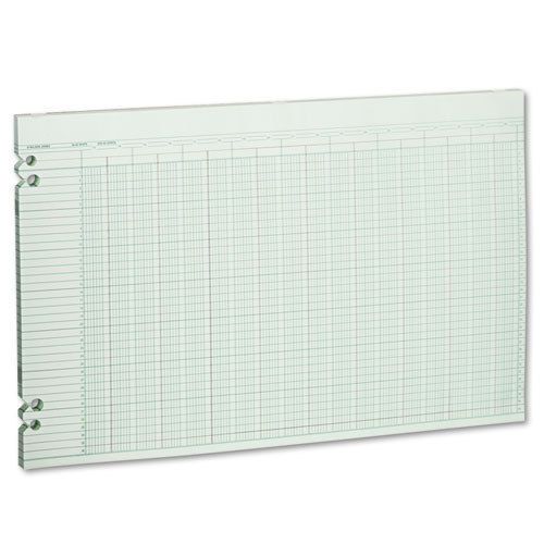 Accounting Sheets, 30 Columns, 11 x 17, 100 Loose Sheets/Pack, Green