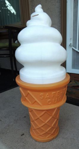 Giant ice cream cone piggie bank vanilla for sale